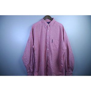 Vintage Abercrombie & Fitch Shirt Adult Extra Large Red Button Long Sleeve Mens